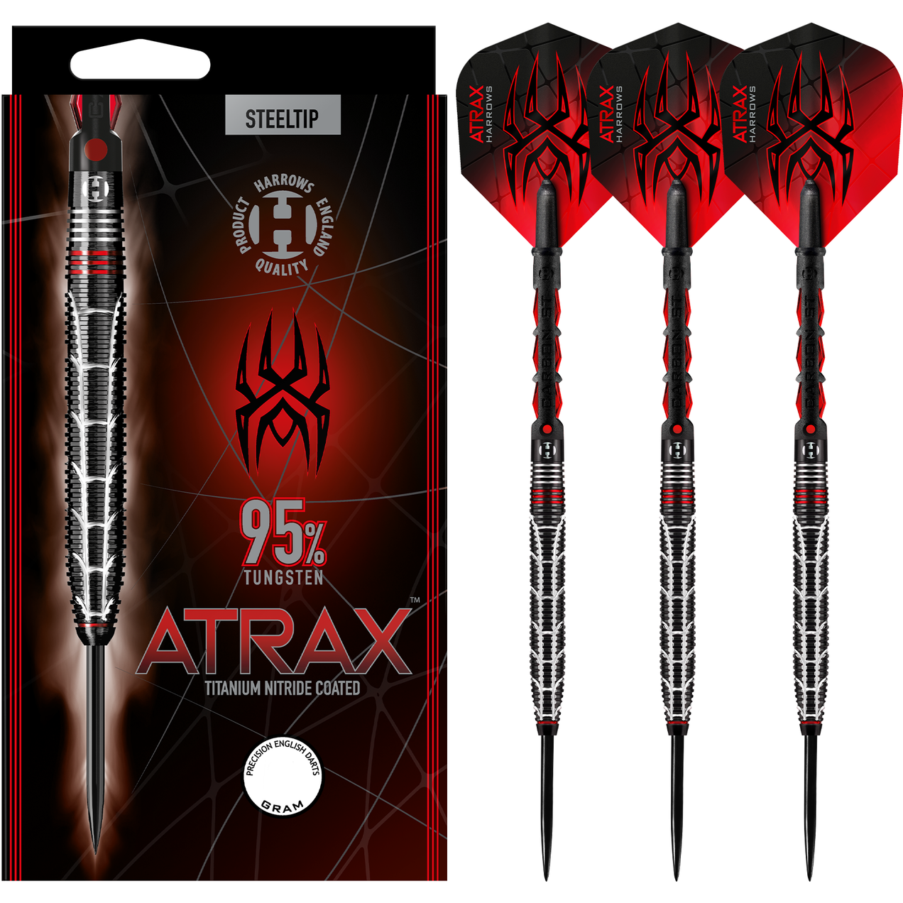 GZBD848 ~ HARROWS ATRAX 95% DARTS 21G